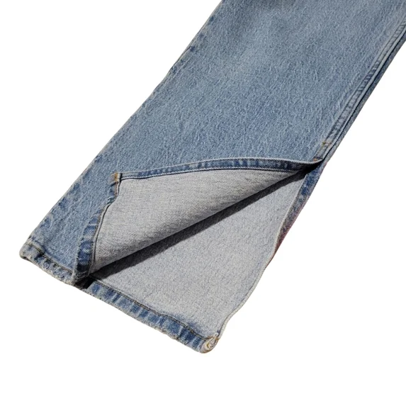 Abercrombie & Fitch 90's Relaxed Blue Jean High Rise Women's Size 27 / 4 LONG - Picture 5 of 11